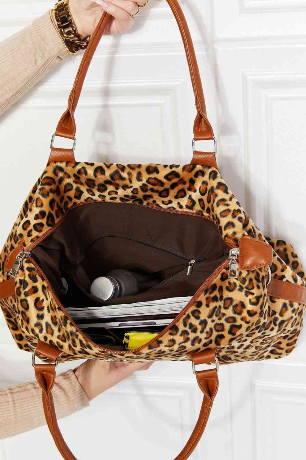 Animal Print Brushed Tote Bag