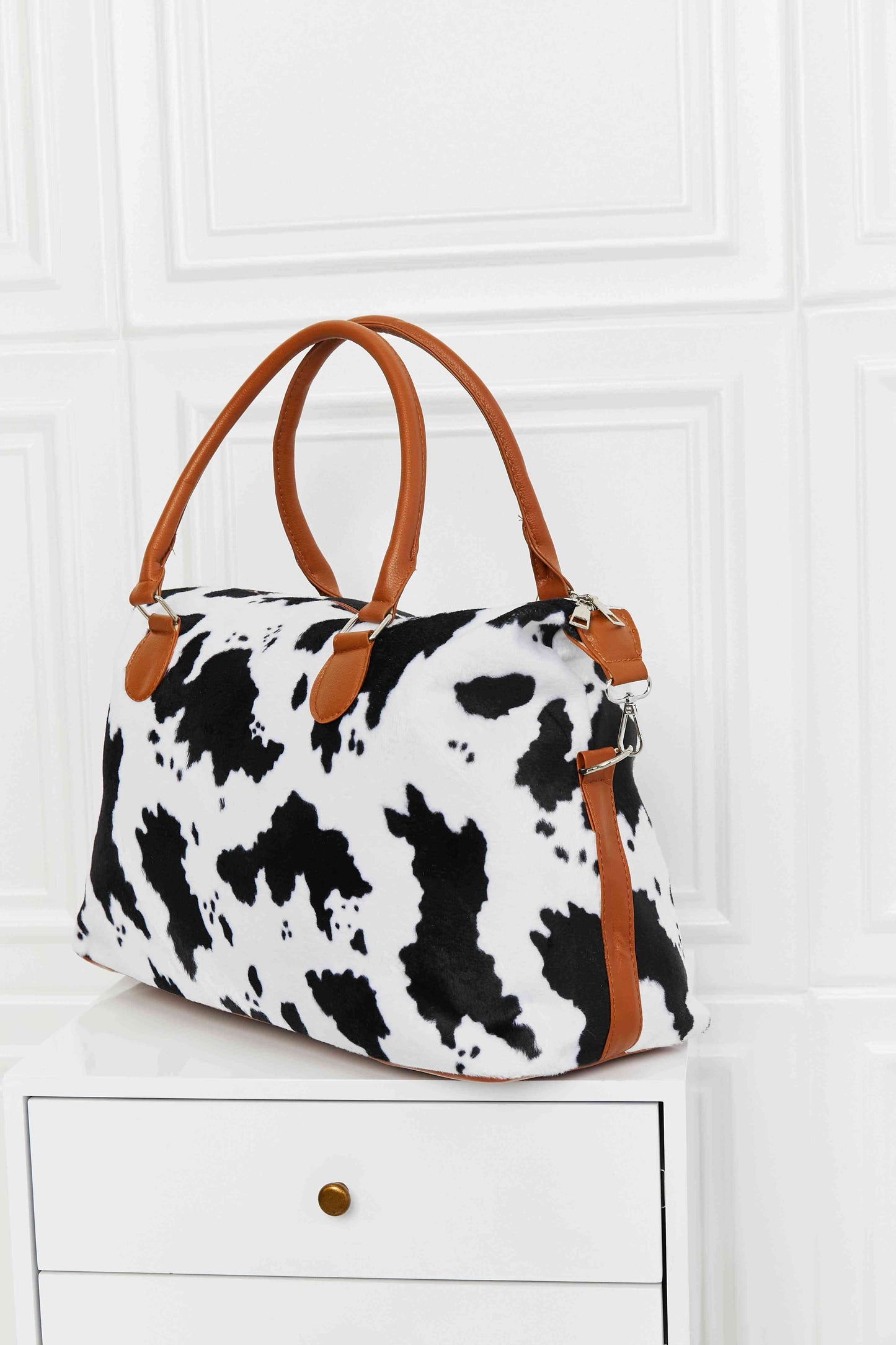 Animal Print Brushed Tote Bag