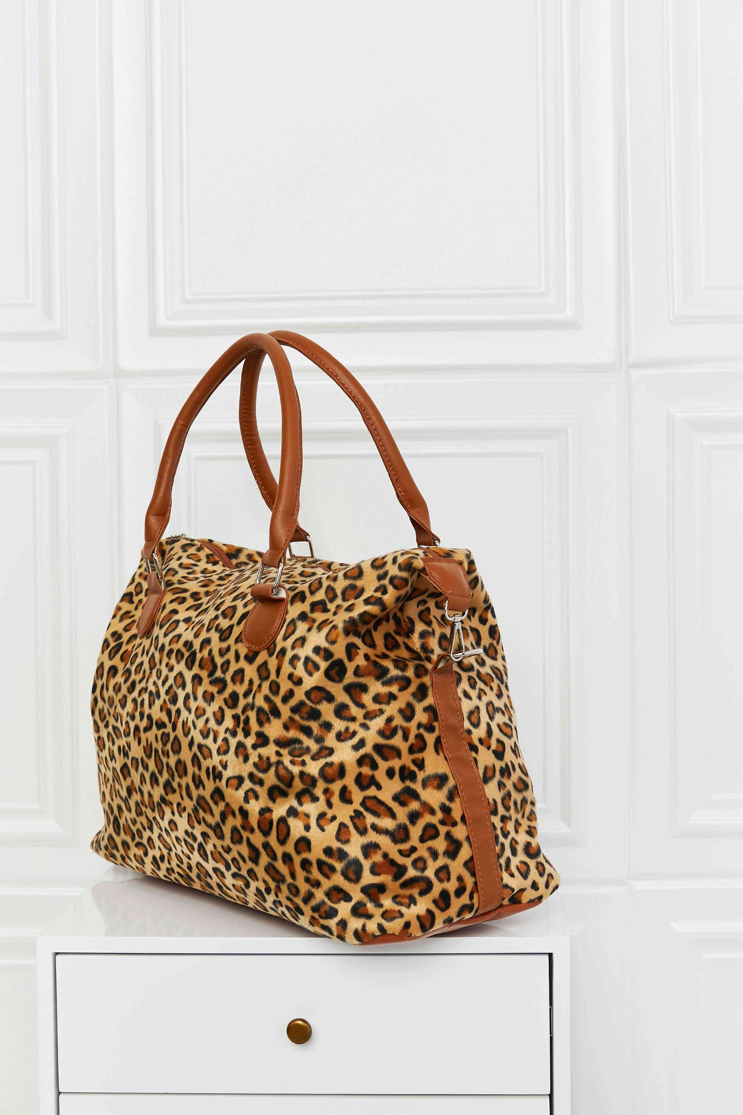 Animal Print Brushed Tote Bag